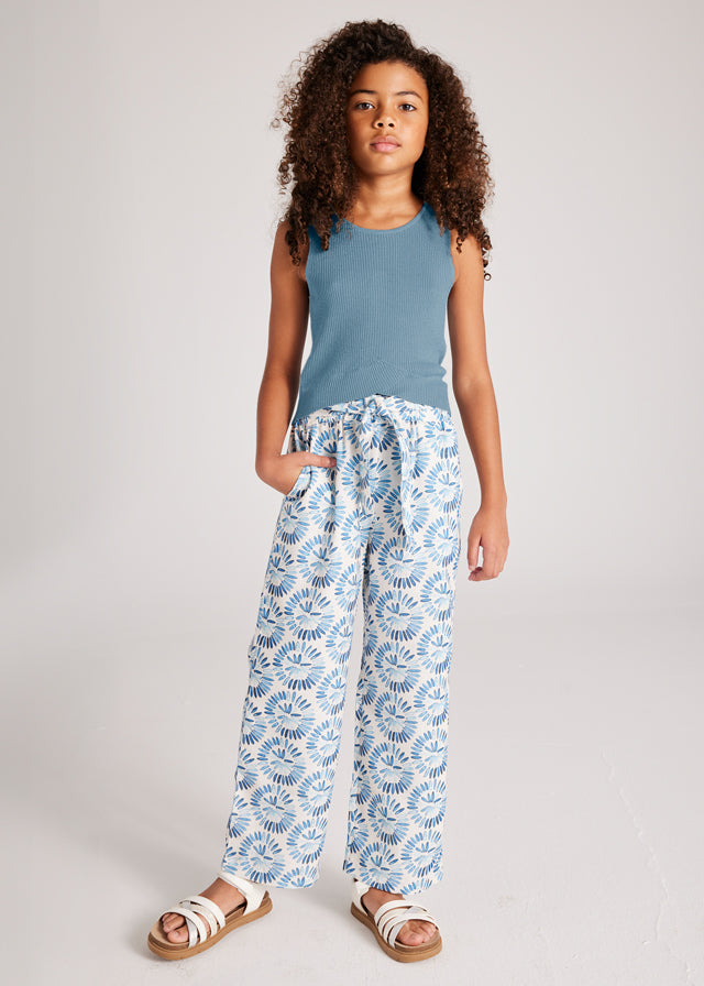 Girl's ribbed tricot top