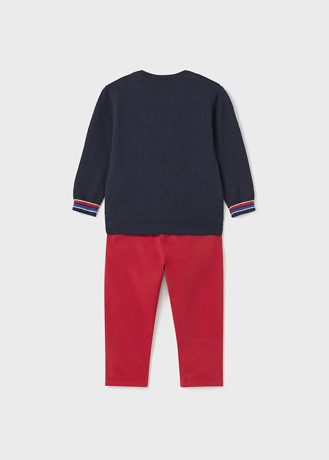 Completo 2 pezzi maglione e pantalone baby maschio