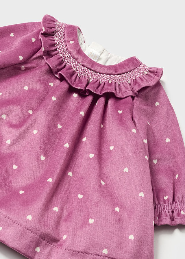 Vestito velluto neonata Mayoral