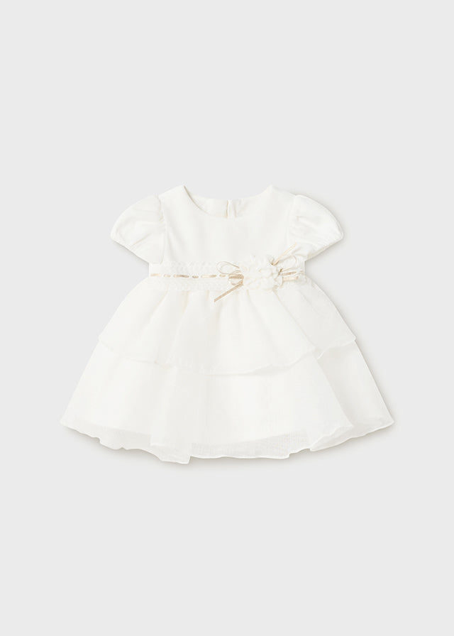 Vestito velluto e chiffon neonata Mayoral