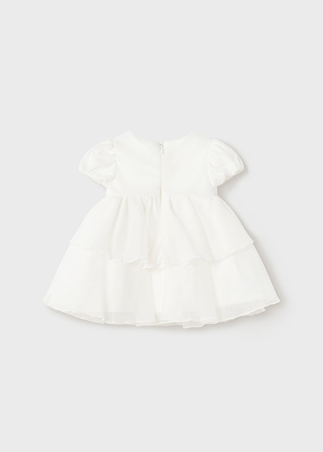Vestito velluto e chiffon neonata Mayoral