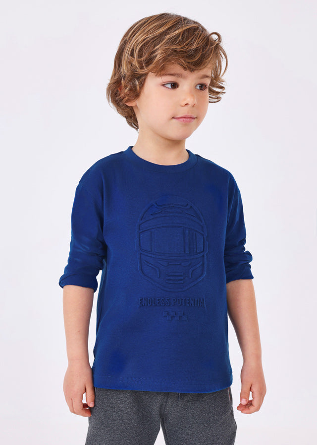 Maglietta con rilievo cotone ecologico bambino