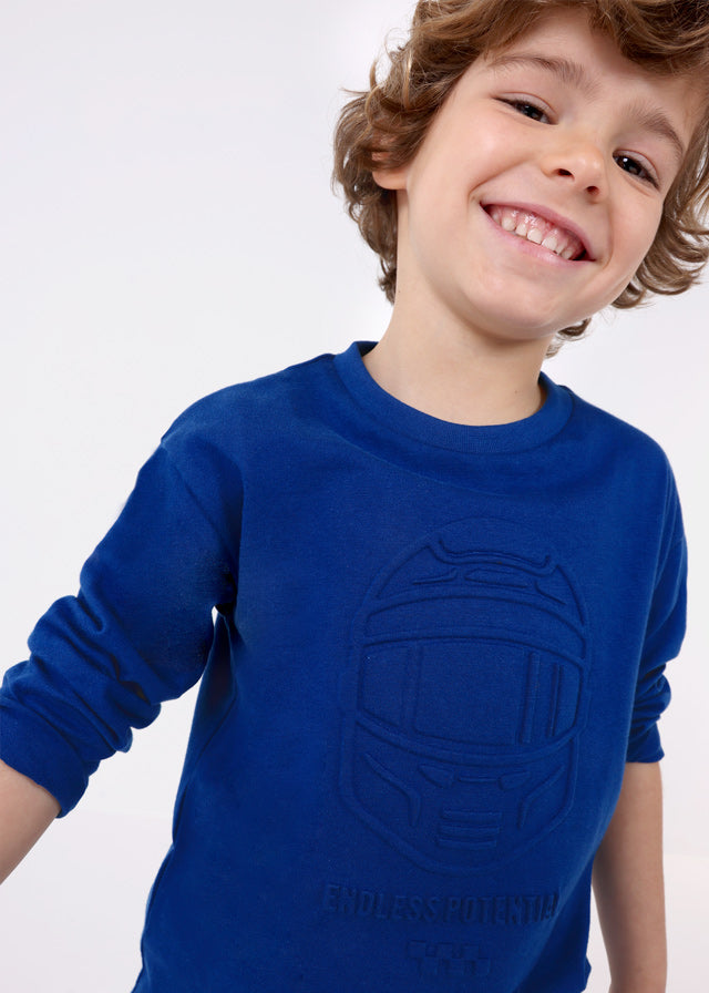 Maglietta con rilievo cotone ecologico bambino