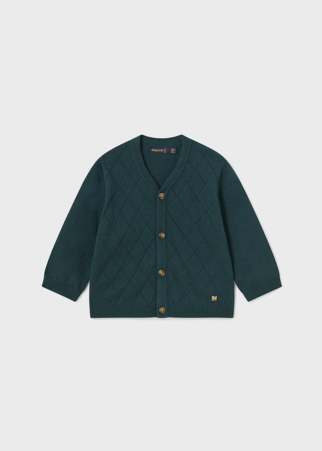 Giacca in maglia rombi baby maschio