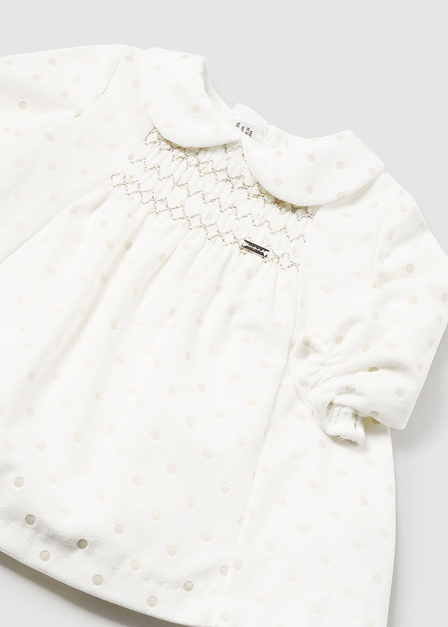 Vestito velluto neonata