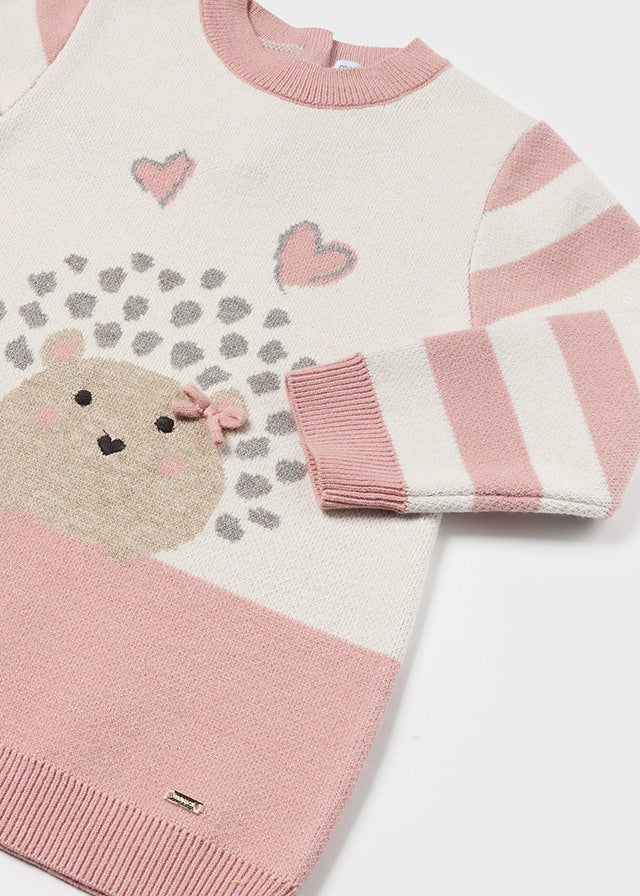 Vestito maglia animali baby femmina
