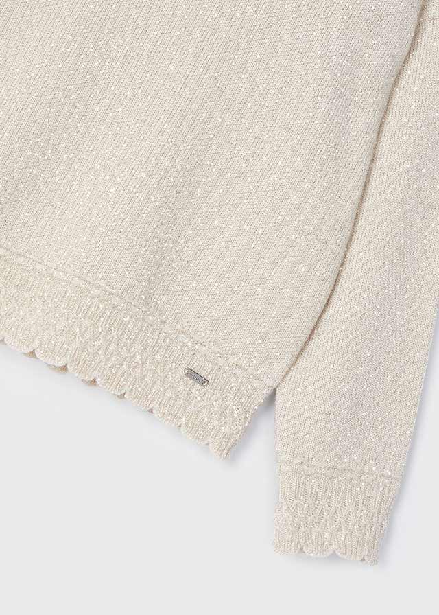 Maglione orlo ondine bambina