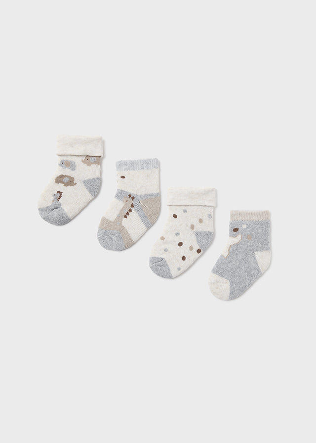 Set 4 calzini animaletti neonato
