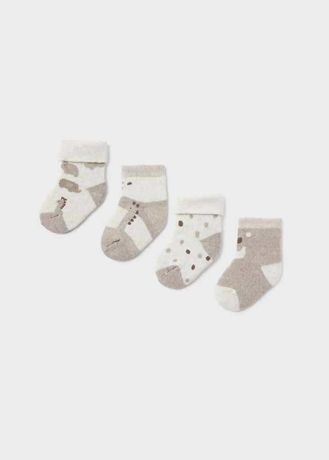 Set 4 calzini animaletti neonato