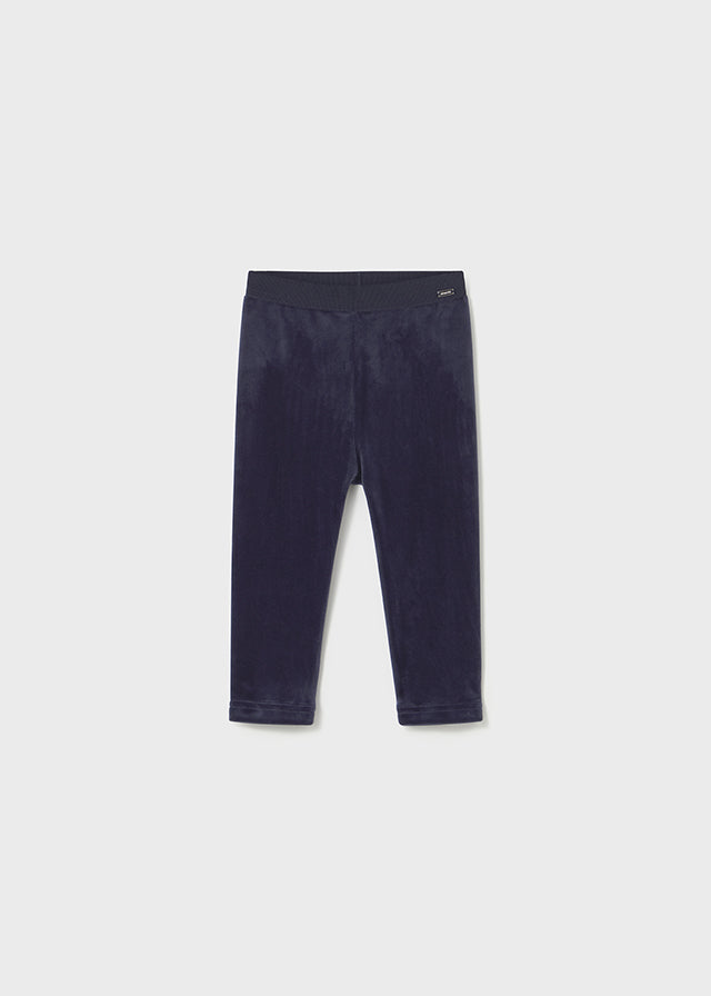 Leggings in velluto baby femmina