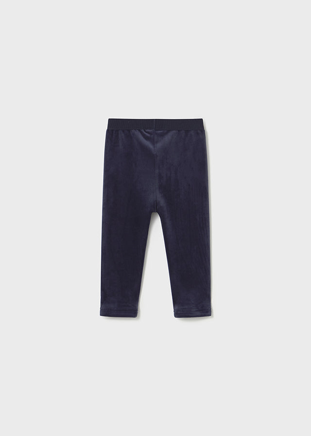 Leggings in velluto baby femmina