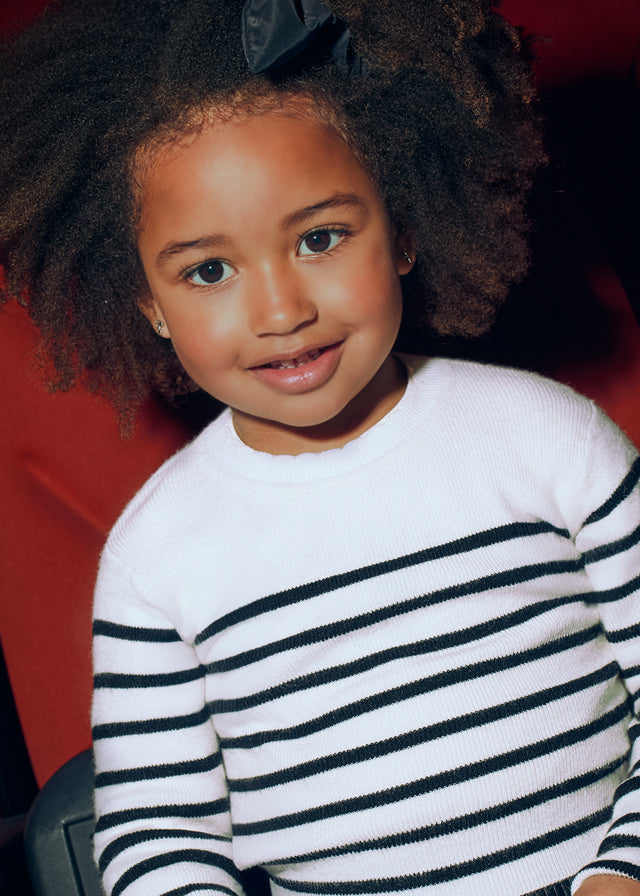Maglione tricot righe bambina Mayoral