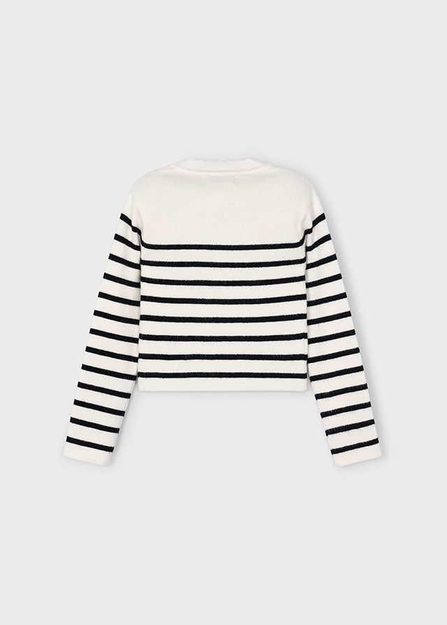 Maglione tricot righe bambina Mayoral