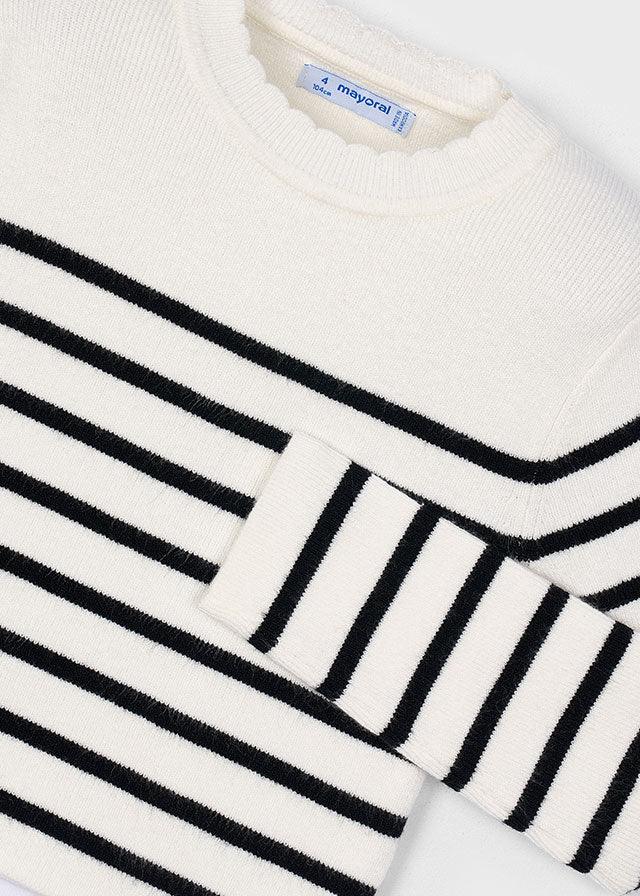 Maglione tricot righe bambina Mayoral