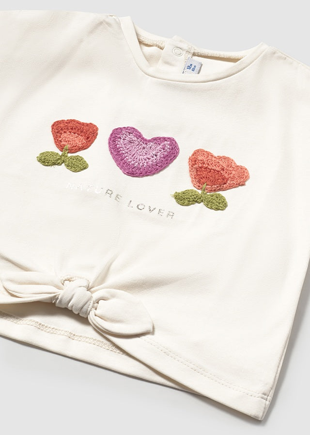 Maglietta applicazioni baby femmina