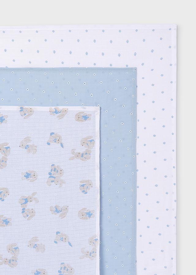 Set of 3 Better Cotton newborn gauzes