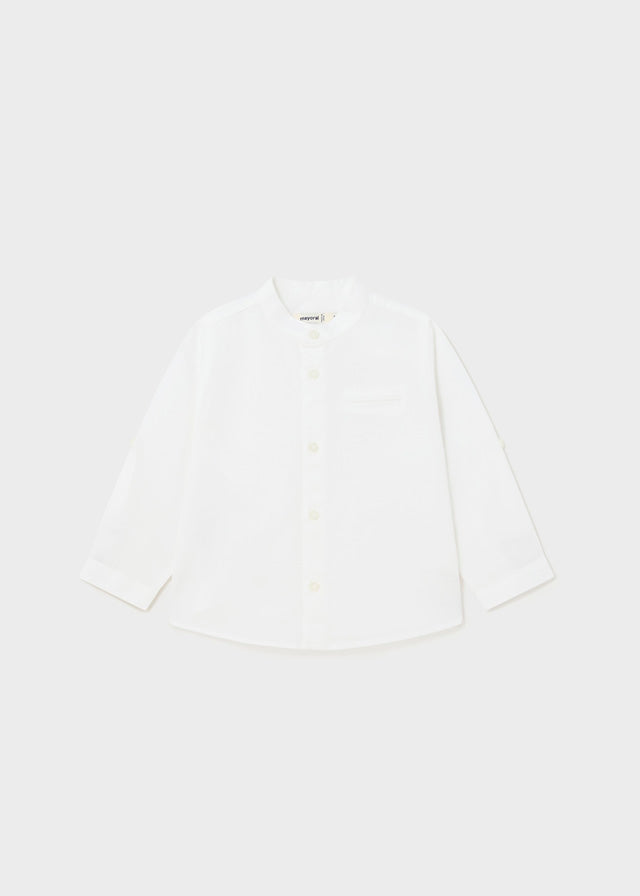 Camicia manica lunga colletto coreana baby maschio