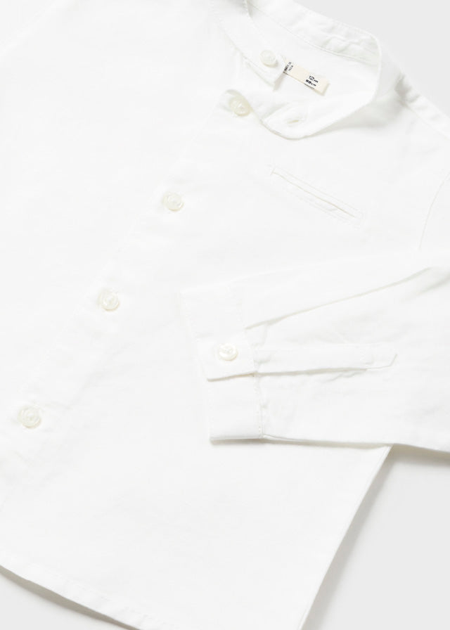 Camicia manica lunga colletto coreana baby maschio