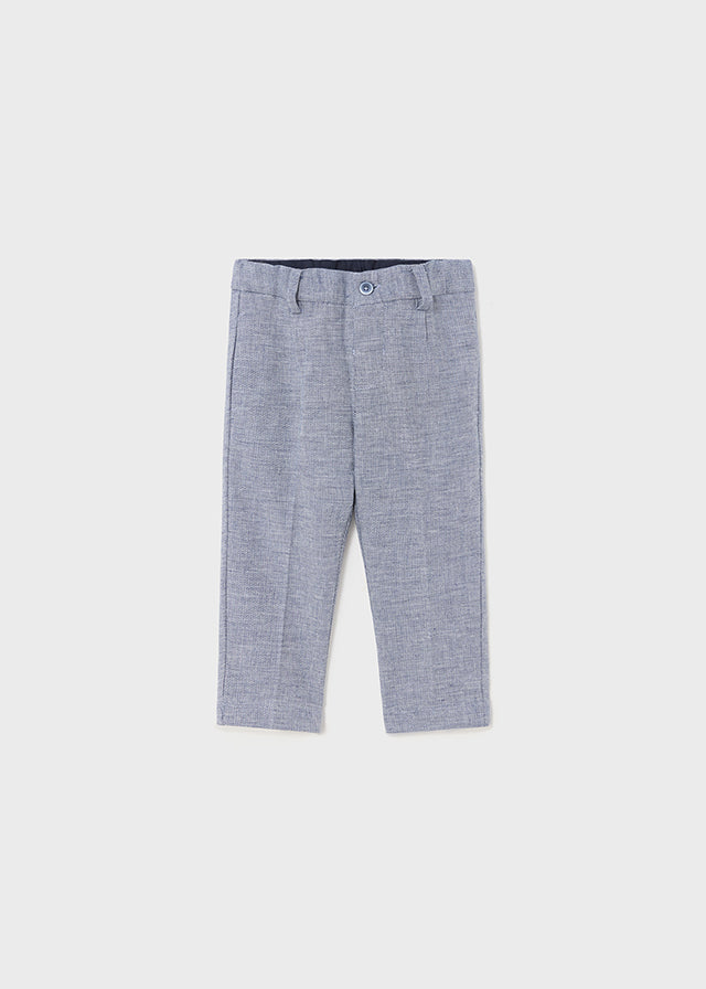 Pantalone chino cerimonia lino baby maschio