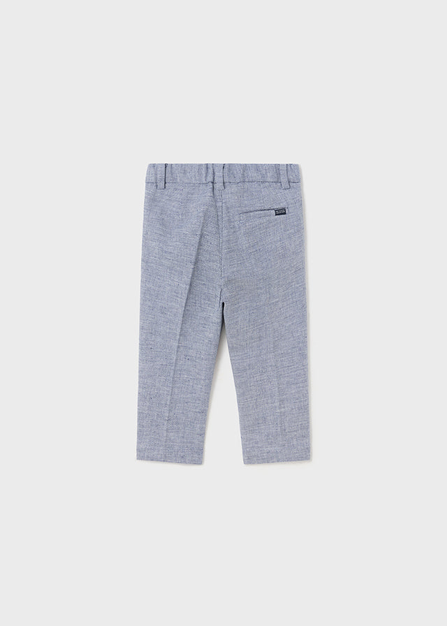 Pantalone chino cerimonia lino baby maschio
