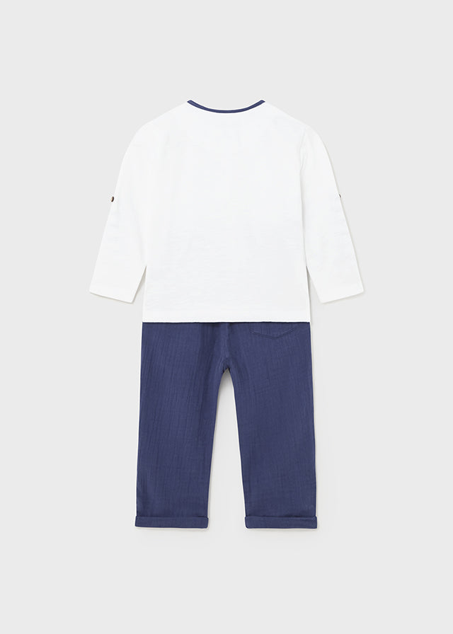 Completo 2 pezzi di cotone baby maschio