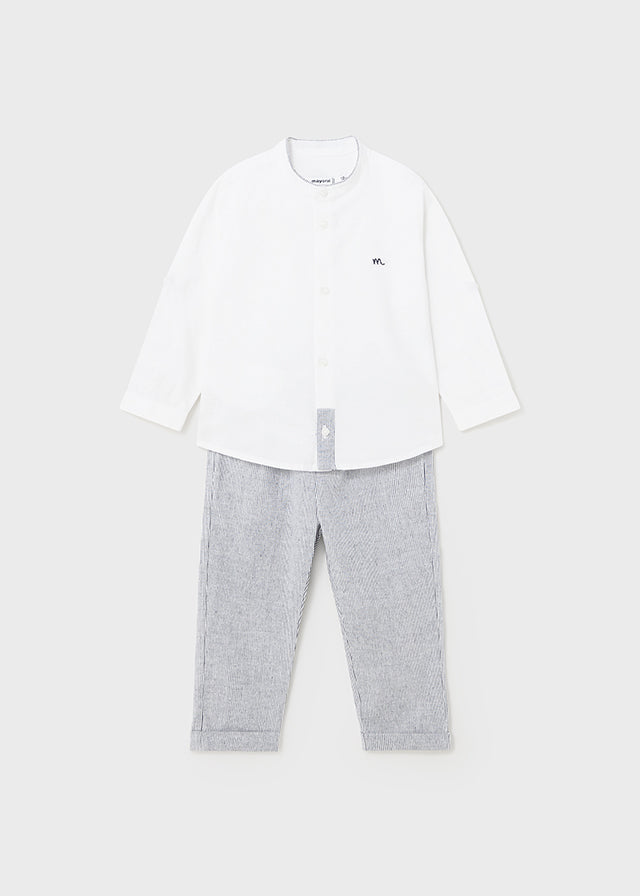 Completo 2 pezzi di lino baby maschio