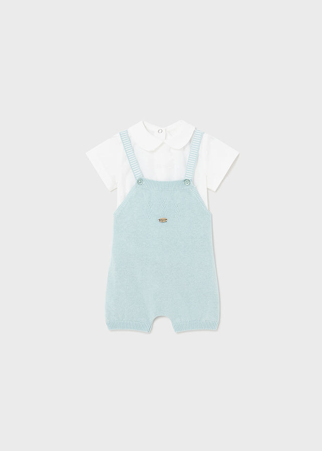 Completo 2 pezzi salopette neonato