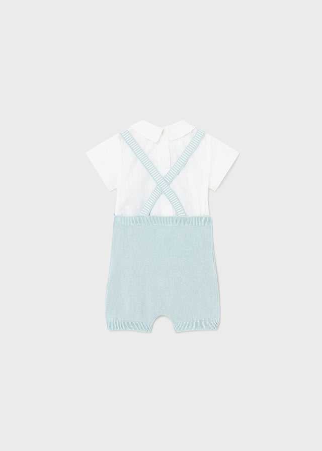 Completo 2 pezzi salopette neonato