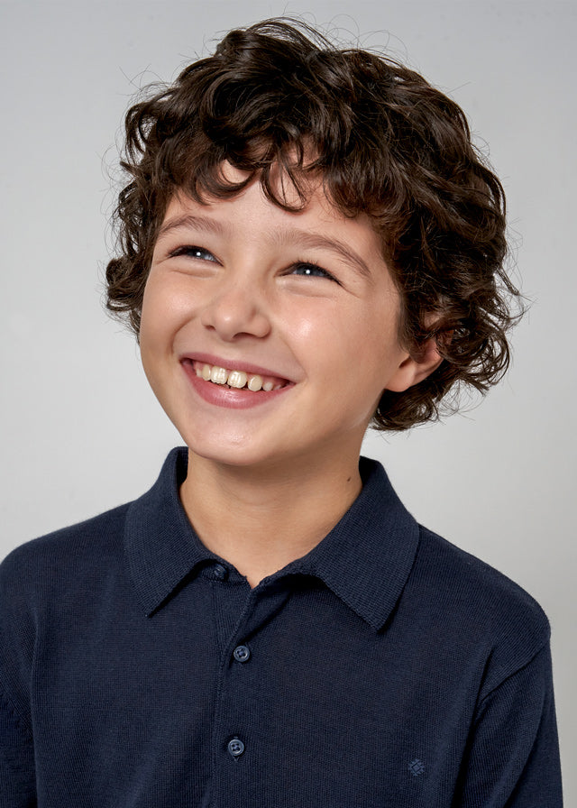 Polo tricot di cotone ragazzo