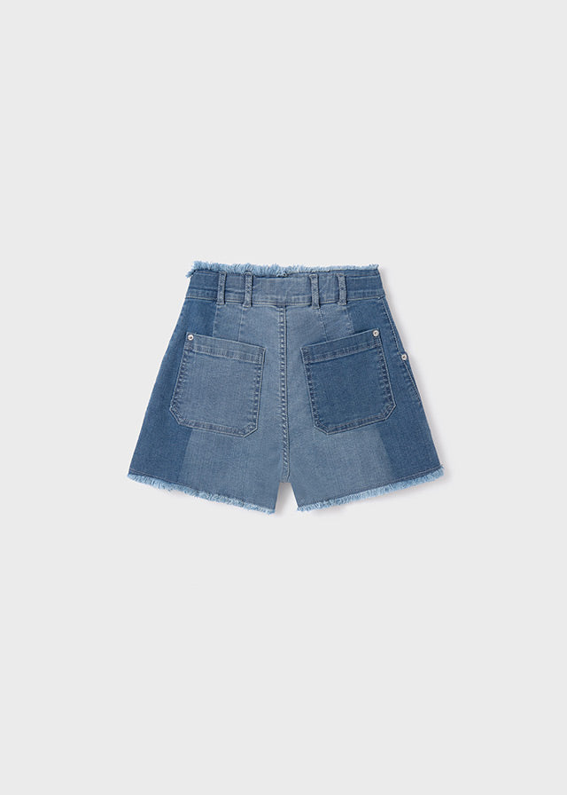 Pantaloncino jeans di cotone ragazza