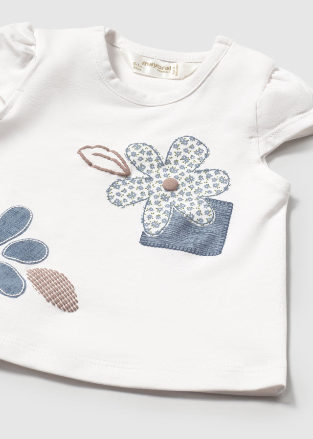 Maglietta a maniche corte e pantaloncino neonata