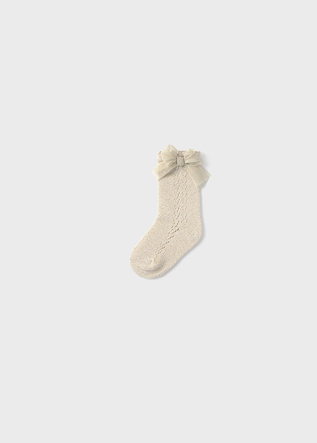 Calze con fiocco baby femmina