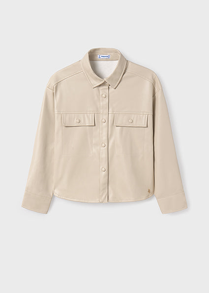 Overshirt similpelle ragazza Mayoral