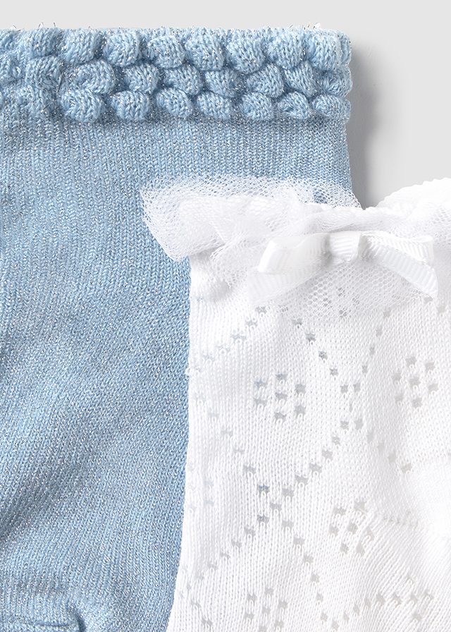 Set 2 calzini eleganti baby femmina