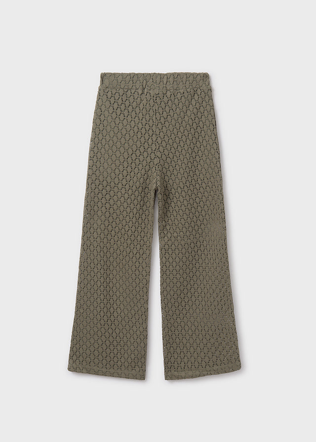 Girl's perforated trousers