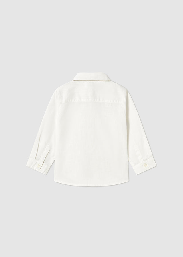 Camicia manica lunga con papillon baby maschio