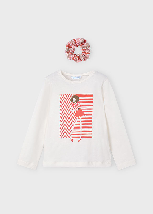 Maglietta manica lunga con elastico bambina