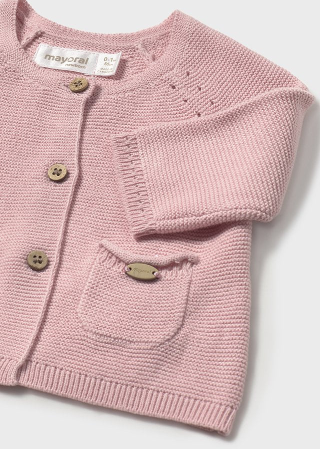 Cardigan tricot bottoni neonata