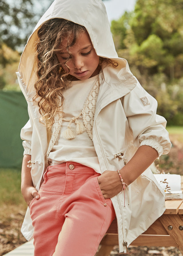 Girl's hooded windbreaker