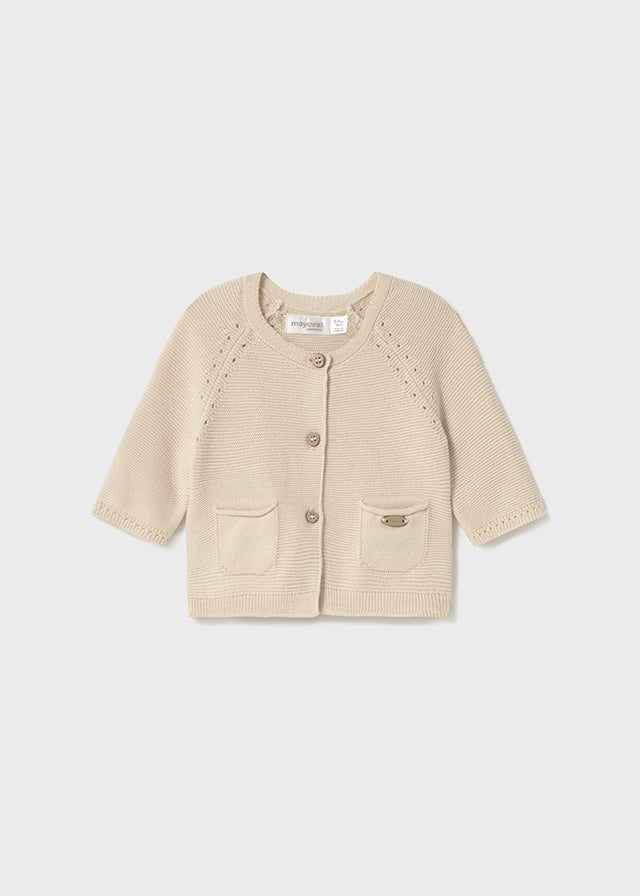 Cardigan tricot bottoni neonata
