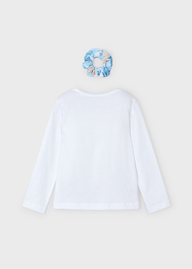 Maglietta manica lunga con elastico bambina