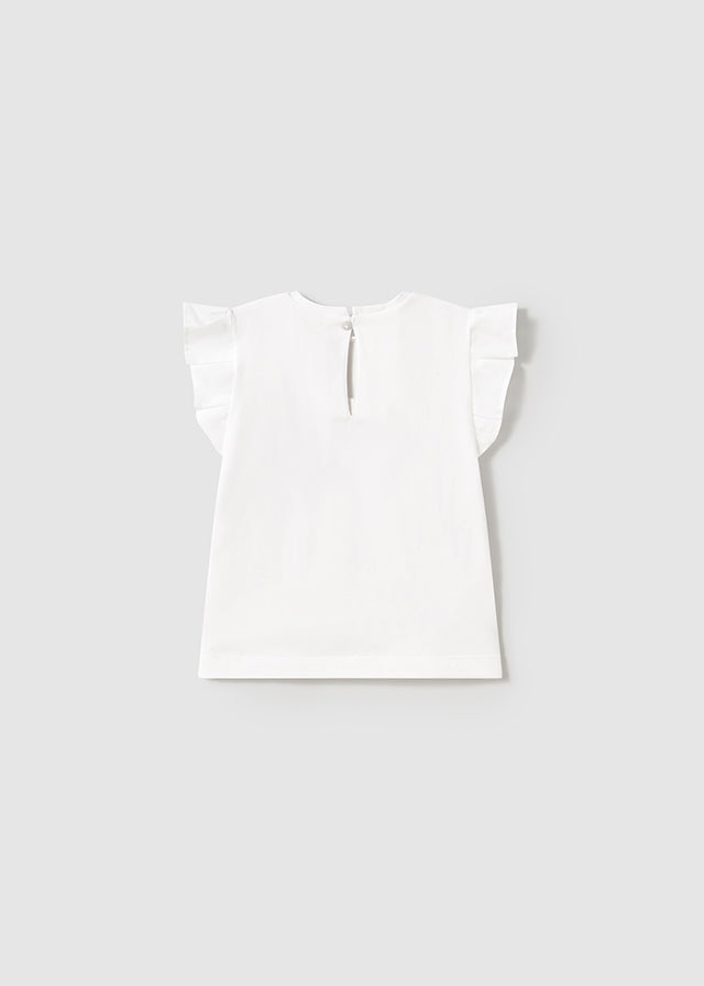 Maglietta manica volant baby femmina