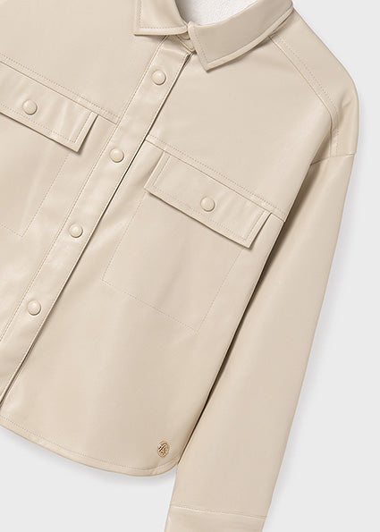 Overshirt similpelle ragazza Mayoral