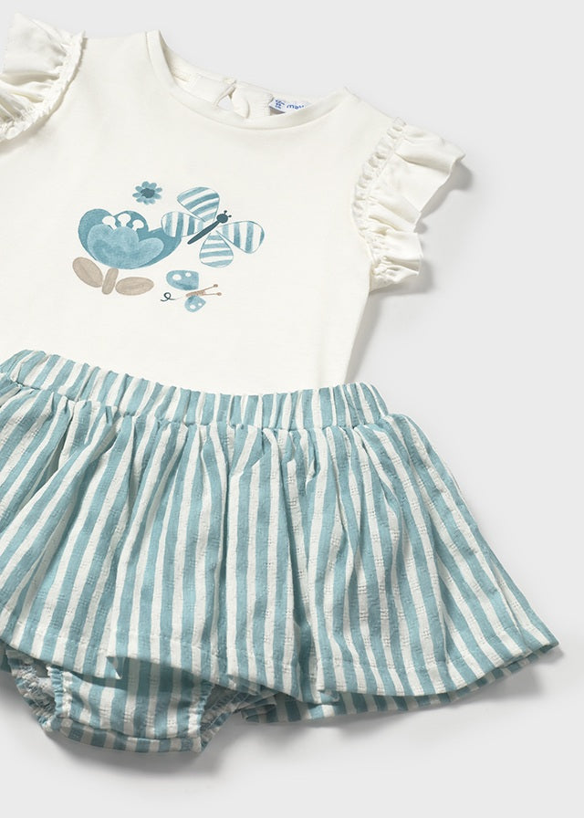 Completo gonna e maglietta farfalla baby femmina