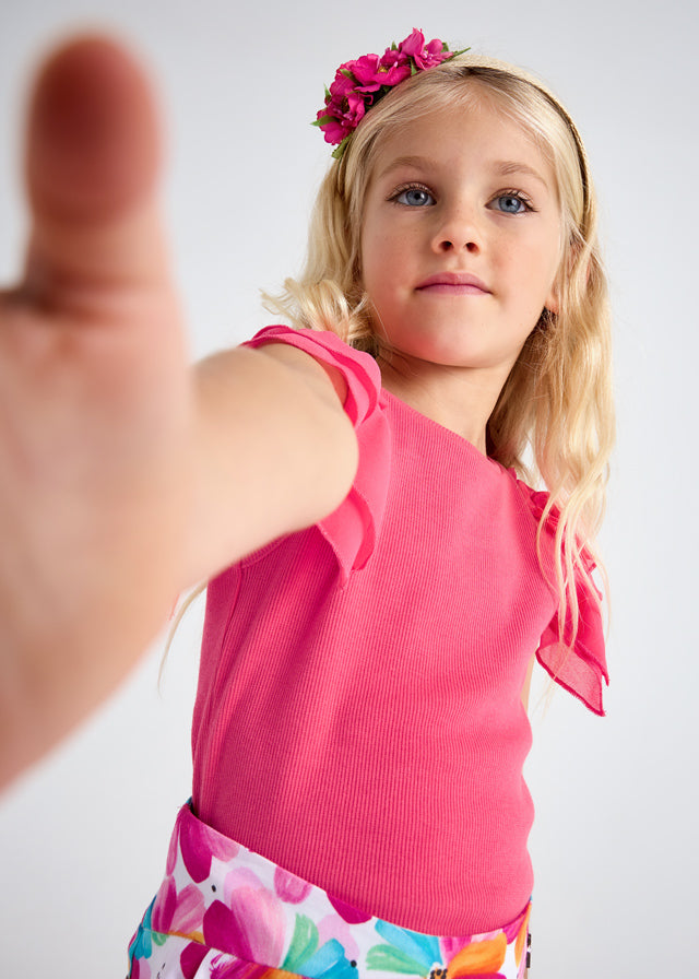 Top tricot costine bambina