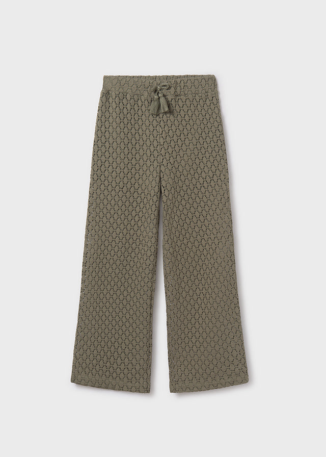 Girl's perforated trousers