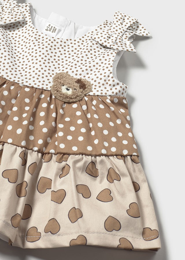 Vestito combined volant neonata