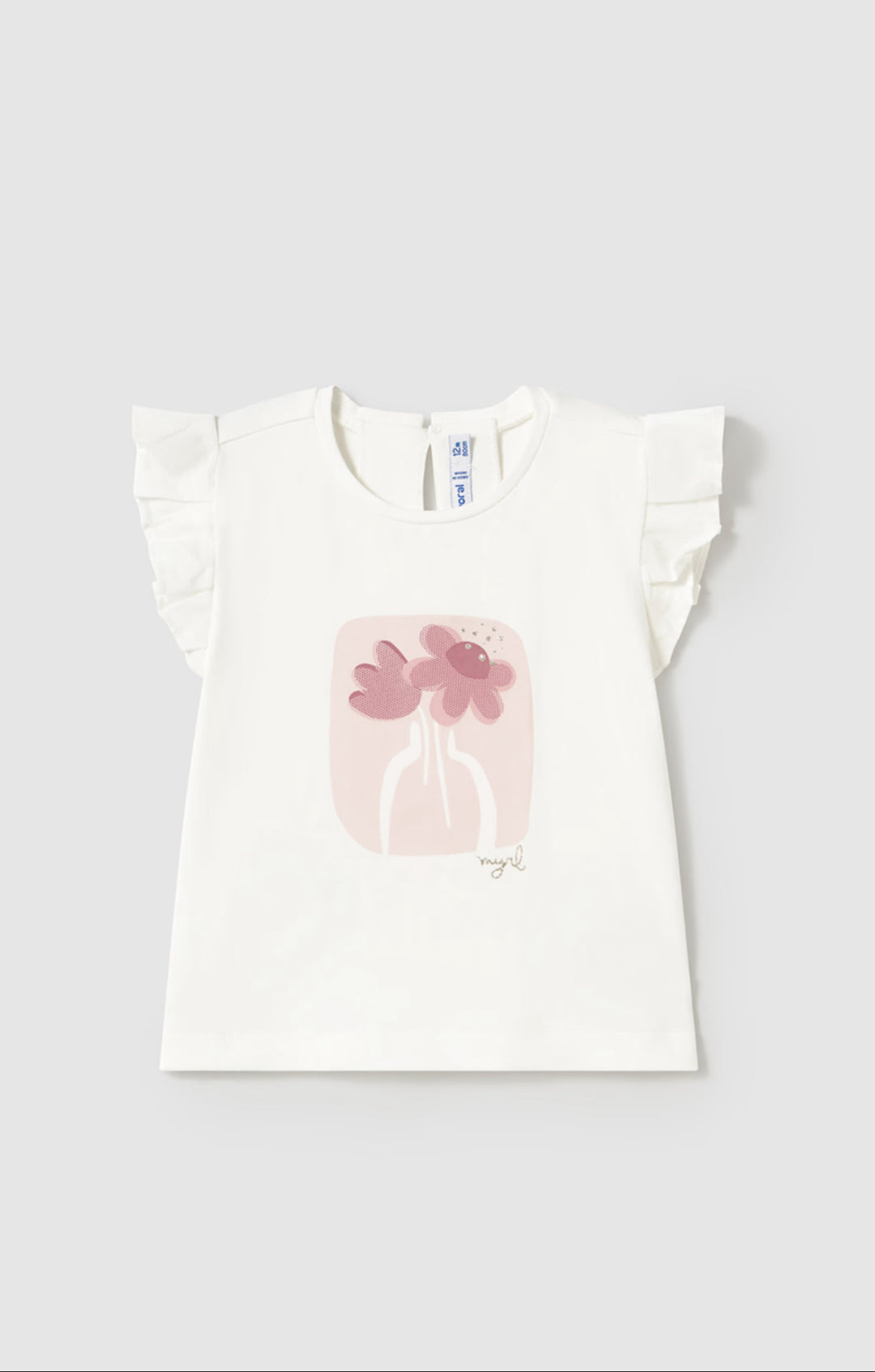 Maglietta manica volant baby femmina