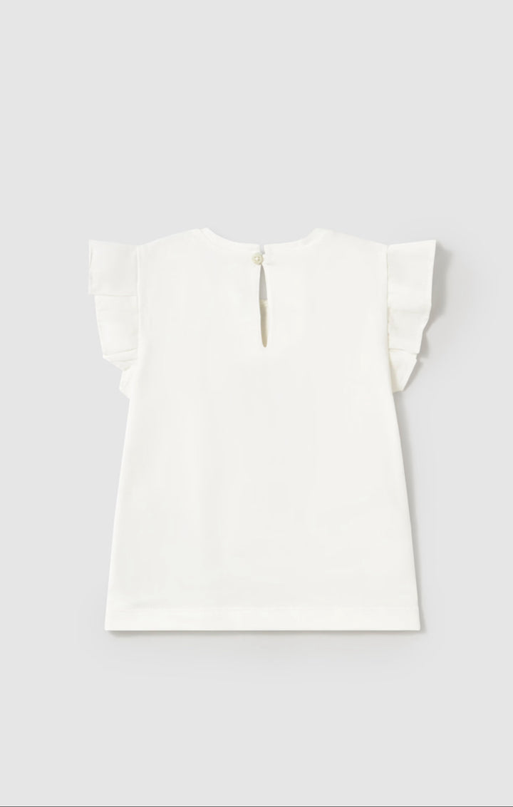 Maglietta manica volant baby femmina