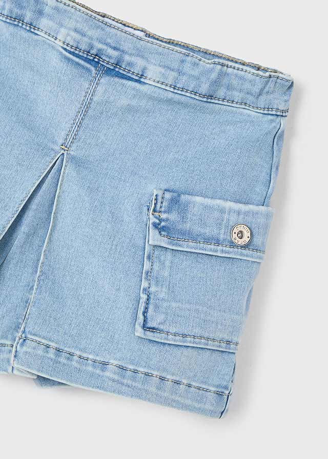 Pantaloncino jeans cargo bambina